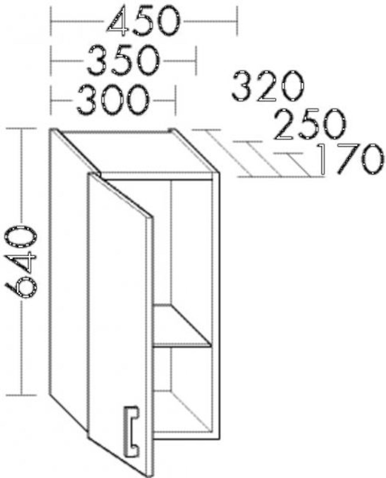 Burgbad Hängeschrank HM 3547 Sys30 250x350x640 PG2
