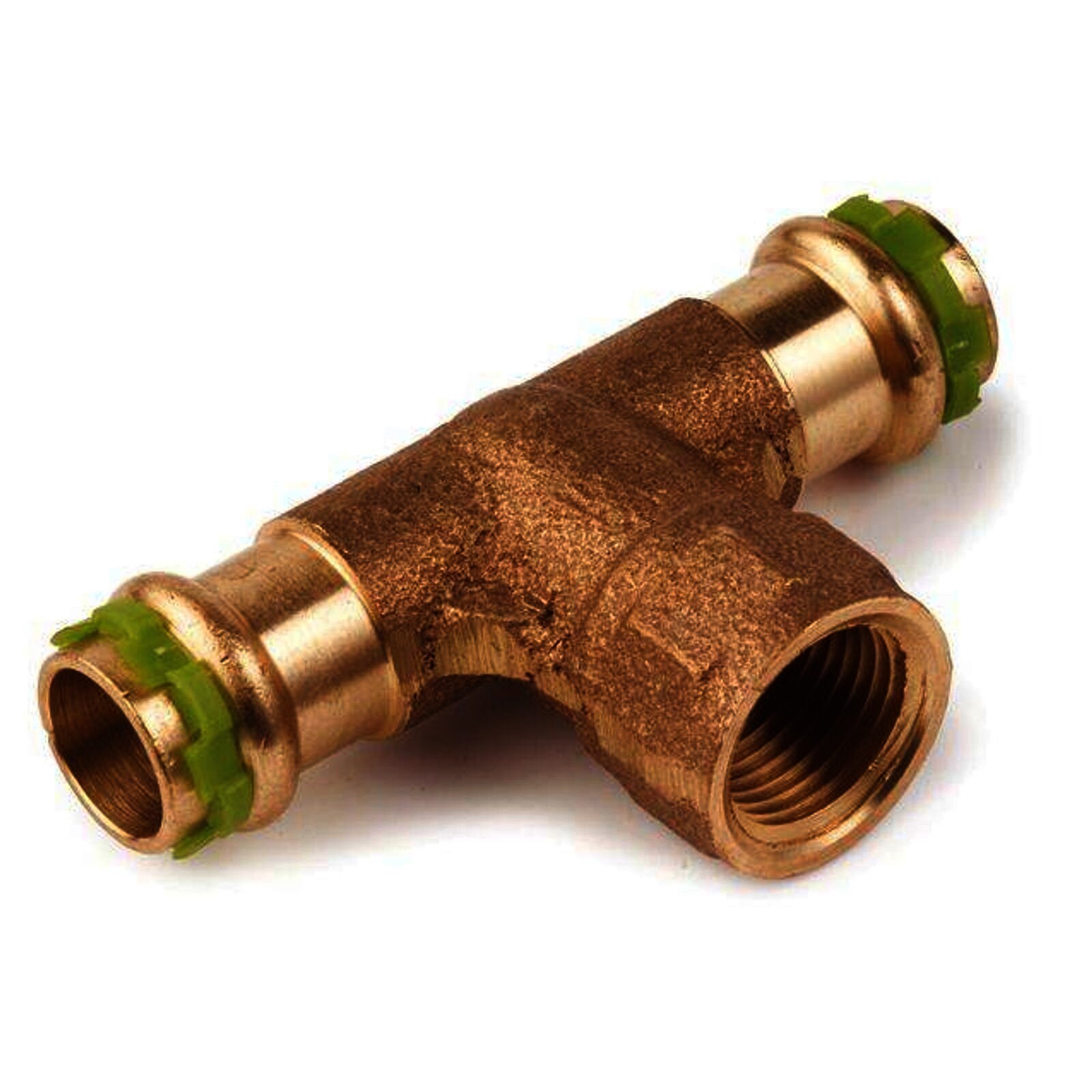 Kupfer Pressfitting Sudo-Press T-Stück Innengwinde 22 mm - 1/2" - 22 mm Kontur V DVGW