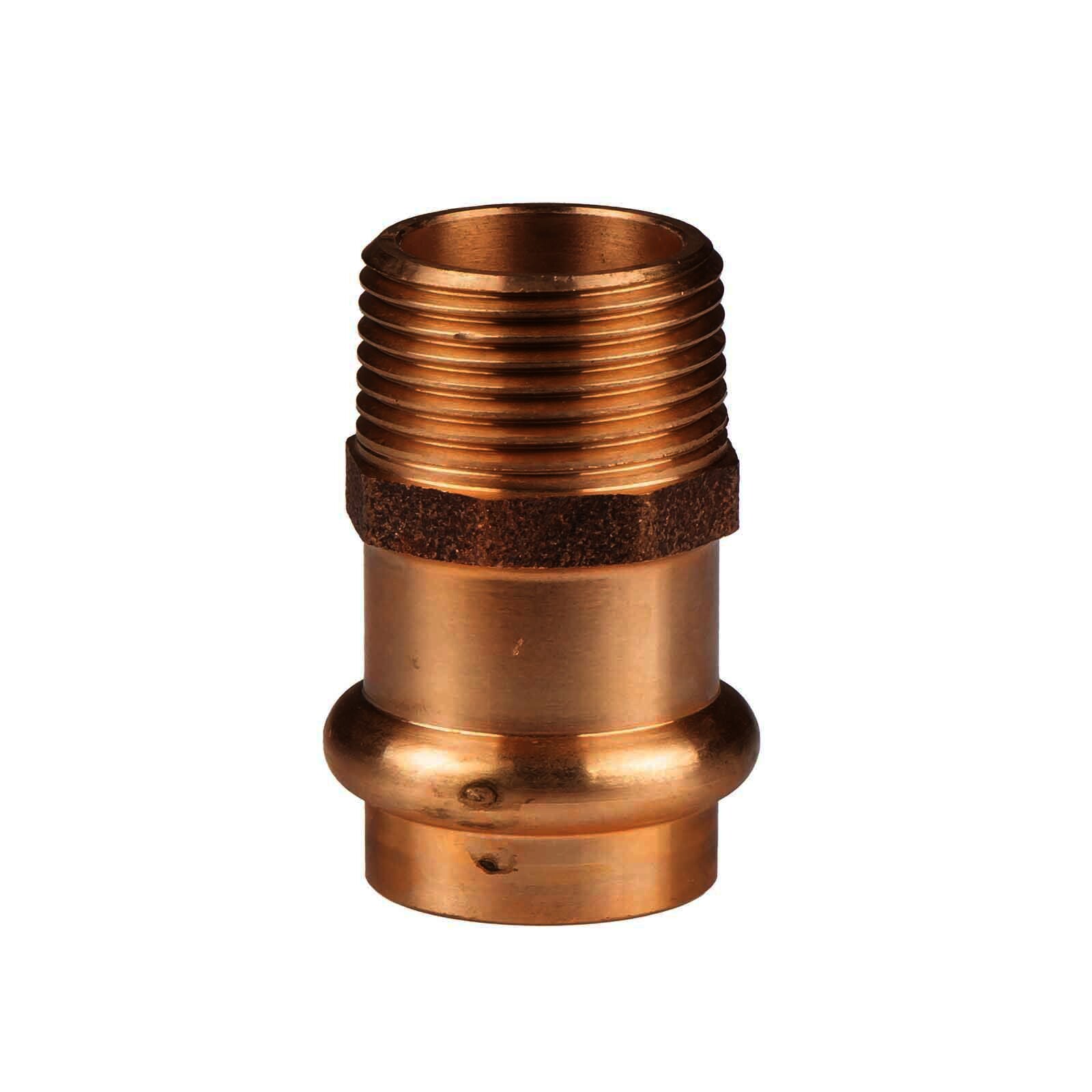 Kupfer Pressfitting Übergang aus Rotguss 22 mm - 3/4" AG V+M-Kontur DVGW