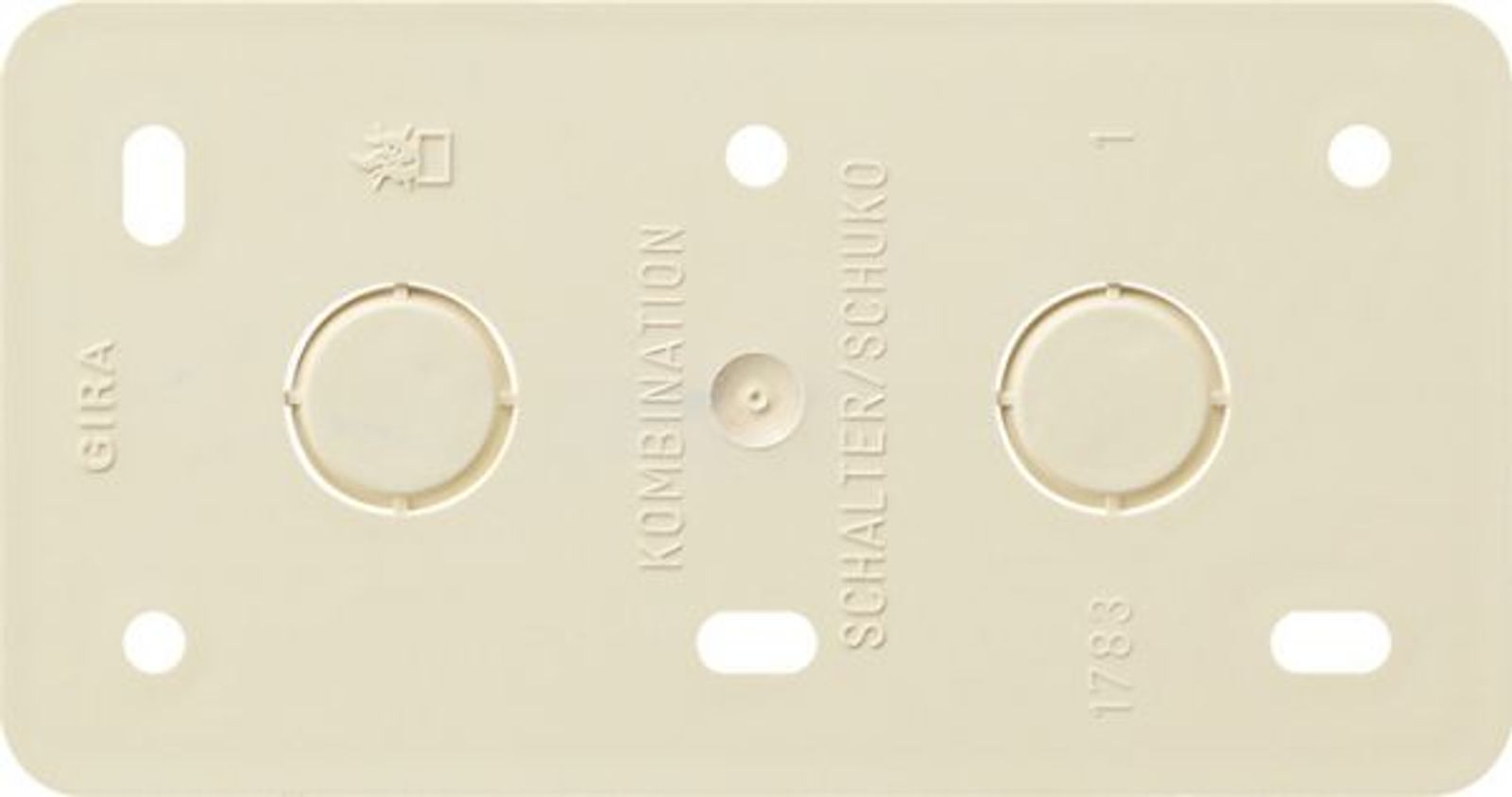 Gira Bodenplatte Kst weiß Dplsteckd AP 008013