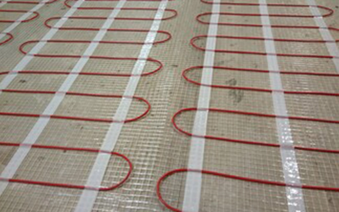 Heizmatten einer elektrischen Fußbodenheizung