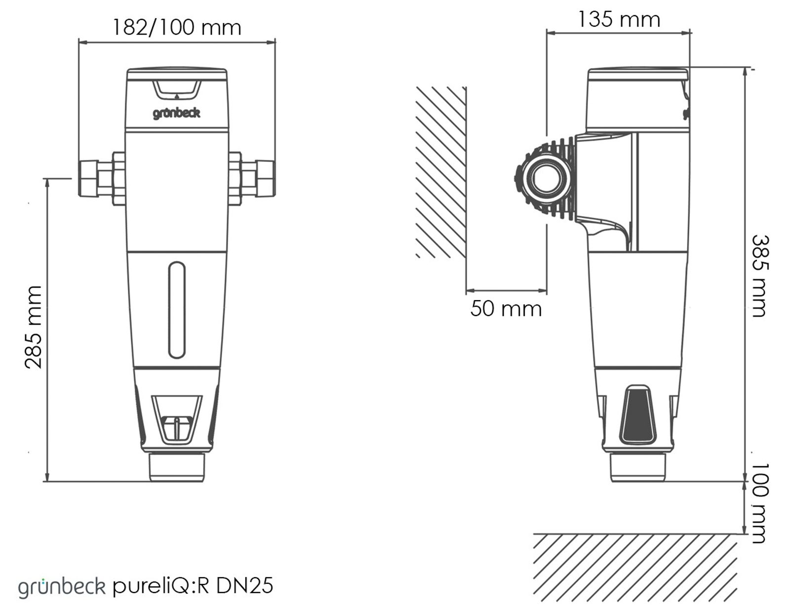 Grünbeck Rückspülfilter pureliQ:R25 ohne Druckminderer DN 25