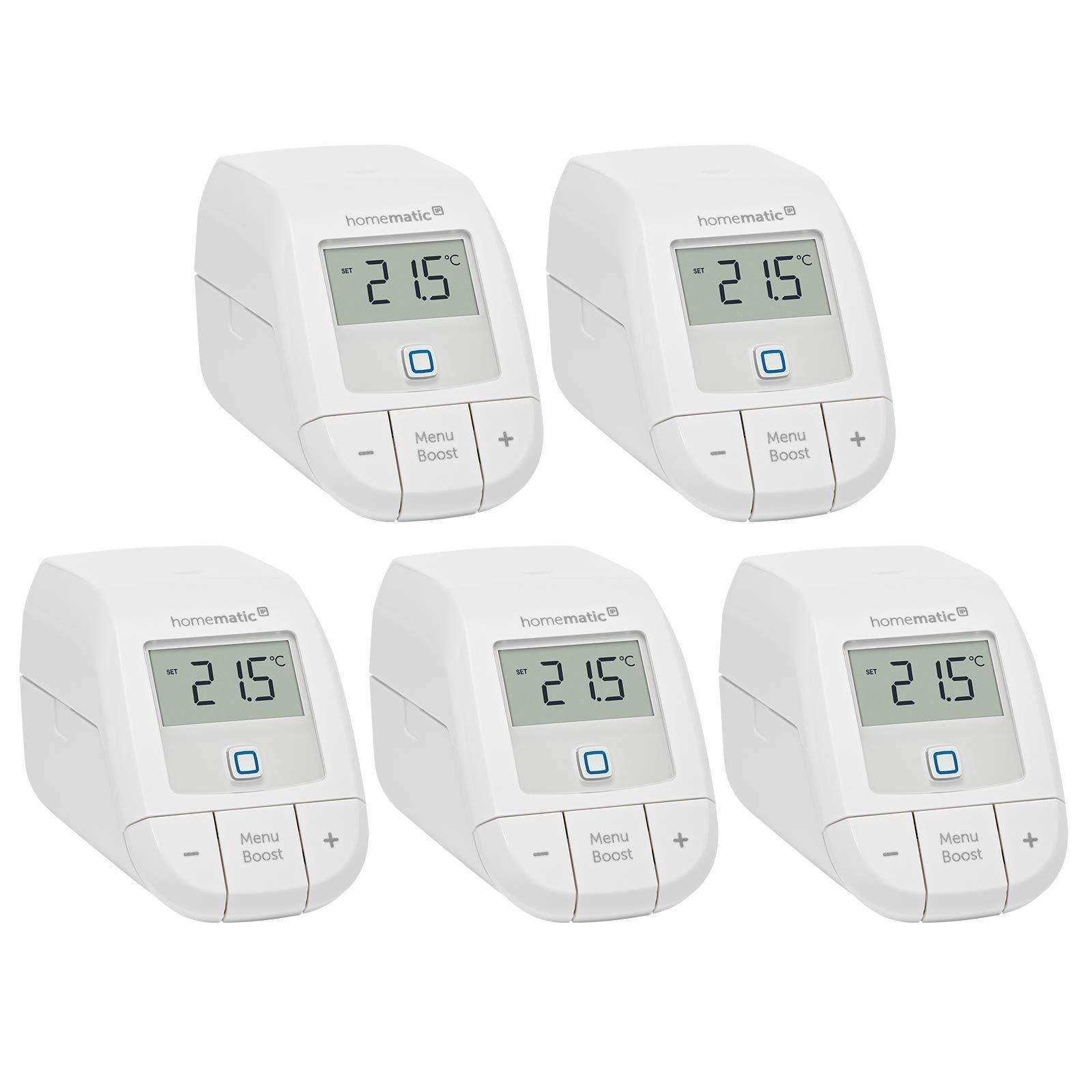 Homematic IP Smart Home 5er Set Heizkörperthermostat basic HmIP-eTRV-B-2