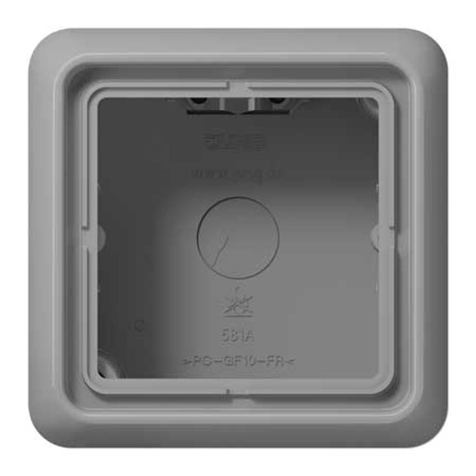 Jung Gehäuse AP 1-fach Kst grau glänzend AP-Geh CD / CD 500 Aufputz CD 581 A GR