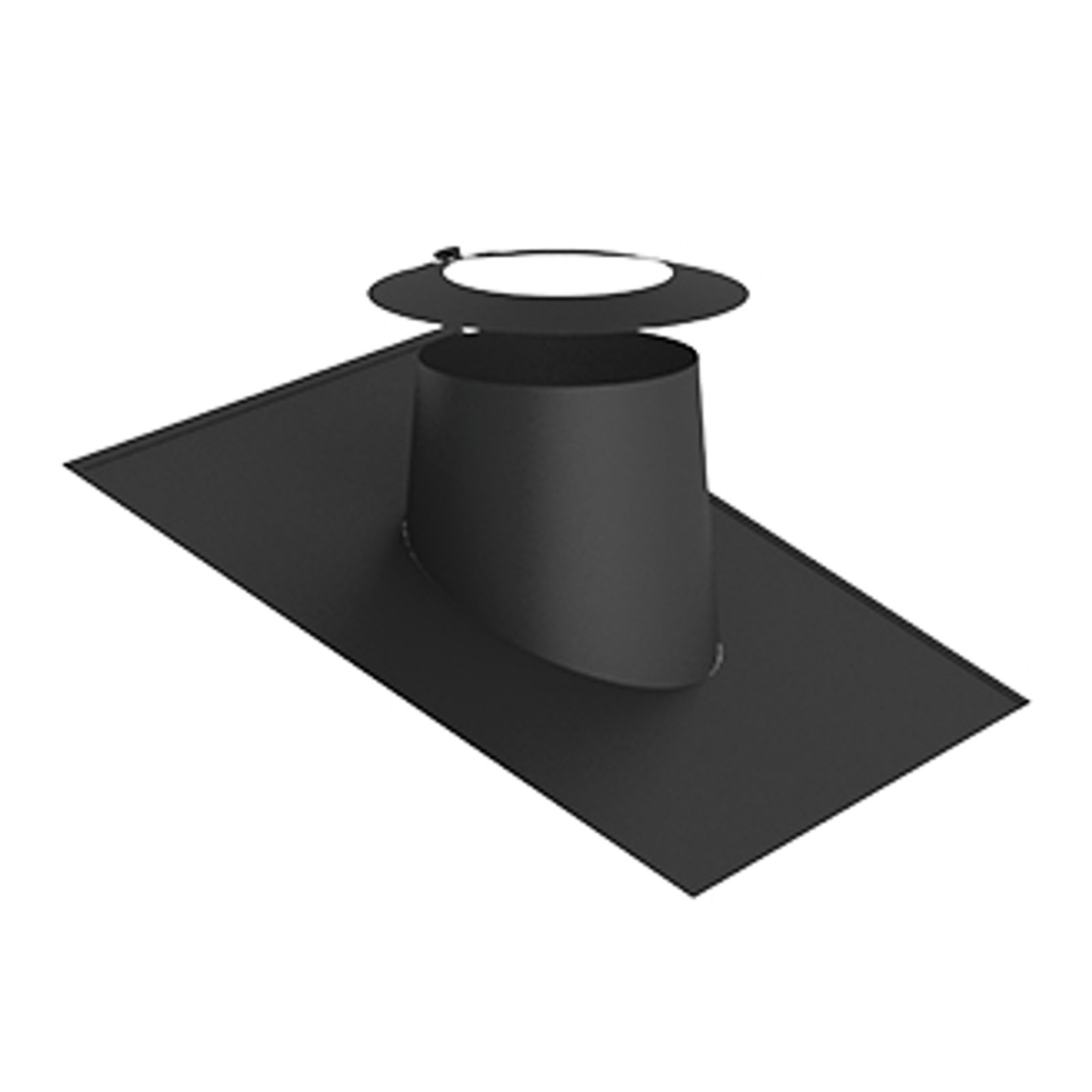 Jeremias DW-BLACK Dachdurchführung und Wetterkragen 16-25° mit Elastomerrand schwarz Edelstahl matt schwarz