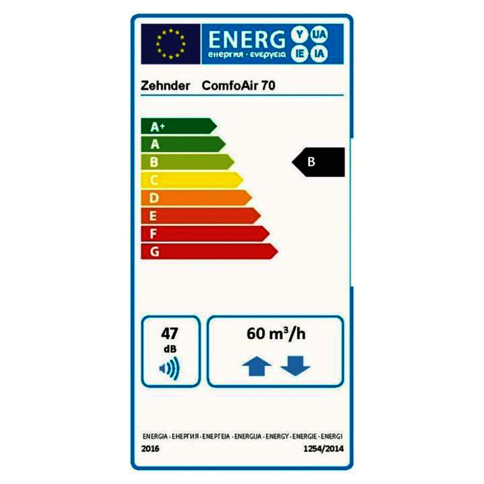 Zehnder Komfort-Lüftungsgerät ComfoAir 70 inkl. Feuchtesensor