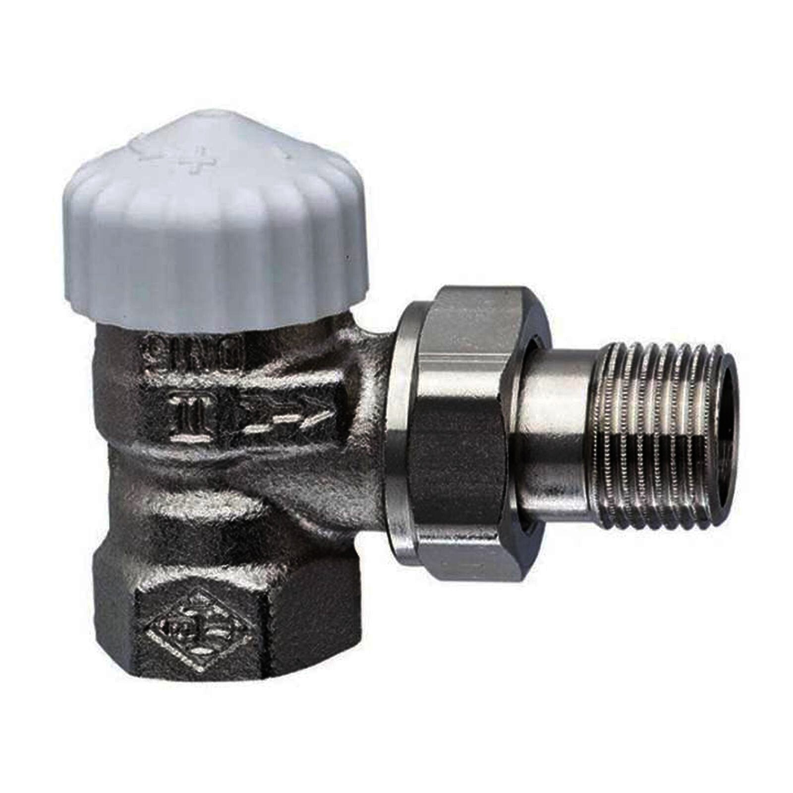 Heimeier Thermostat-Ventilunterteil V-exact II, Eckform, DN 15, vernickelt