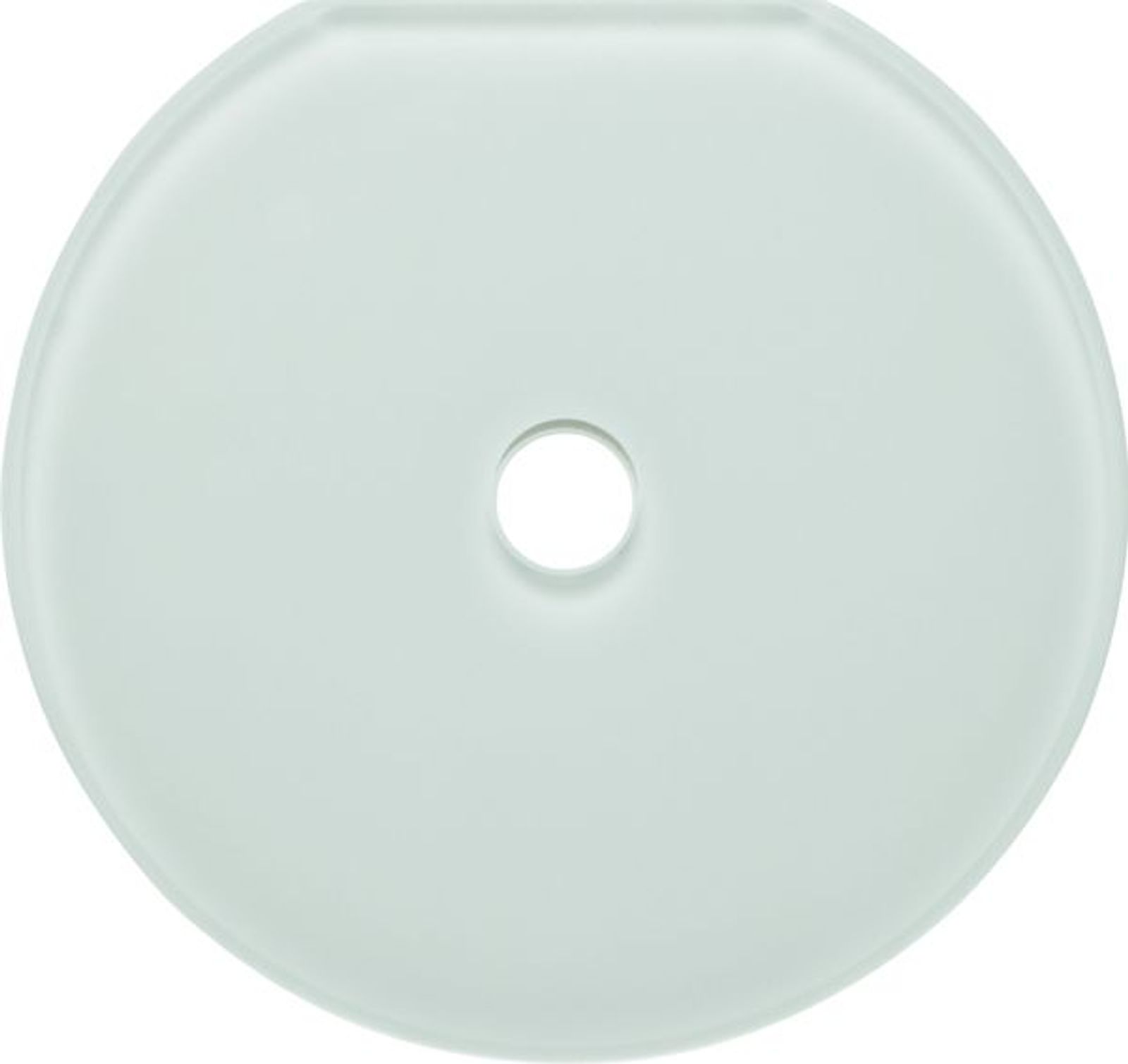 Berker 109409 Glasabdeckendplatte für Drehschalter/-taster Serie Glas polarweiß