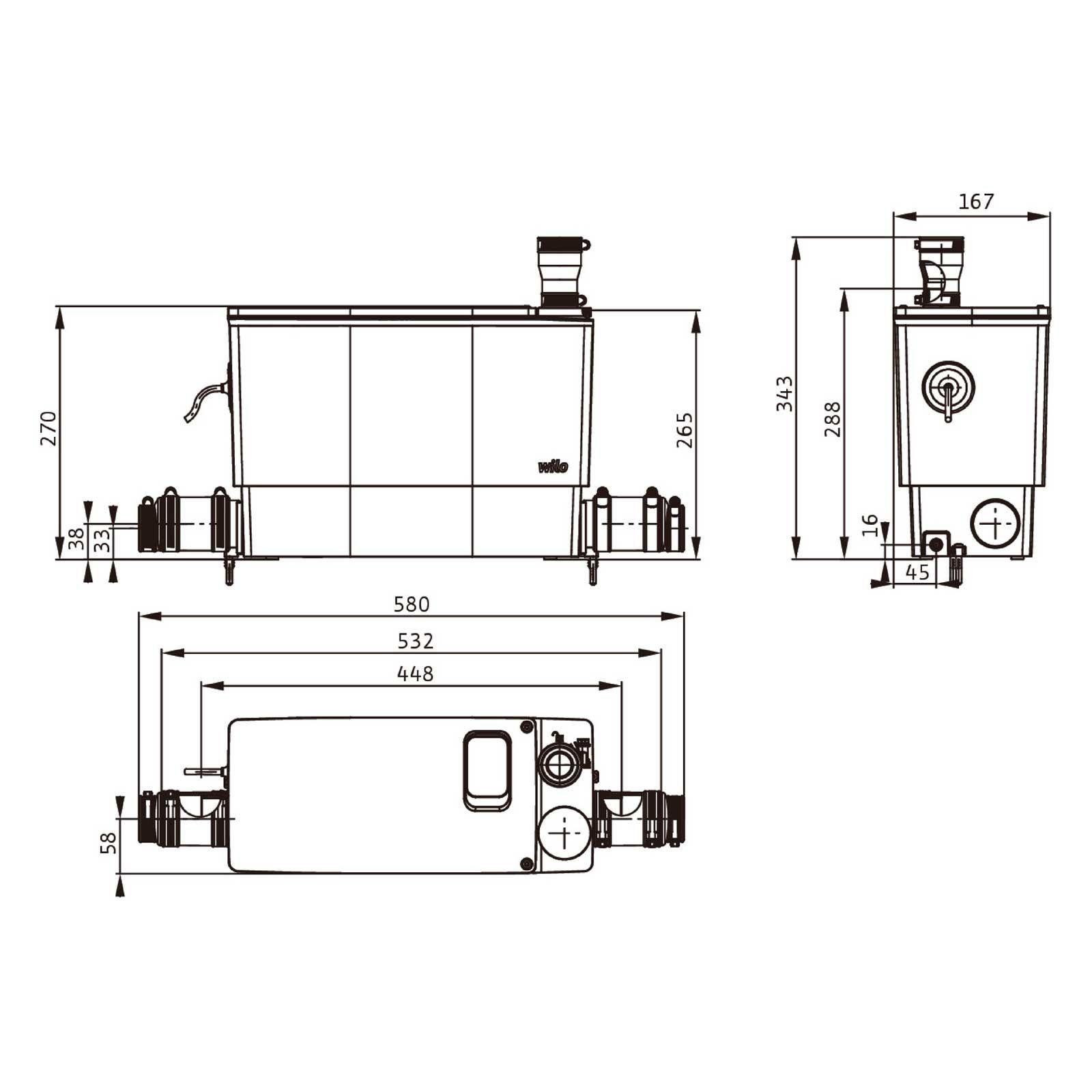 Wilo Abwasser-Kleinhebeanlage DrainLift MINI3-XS-EF