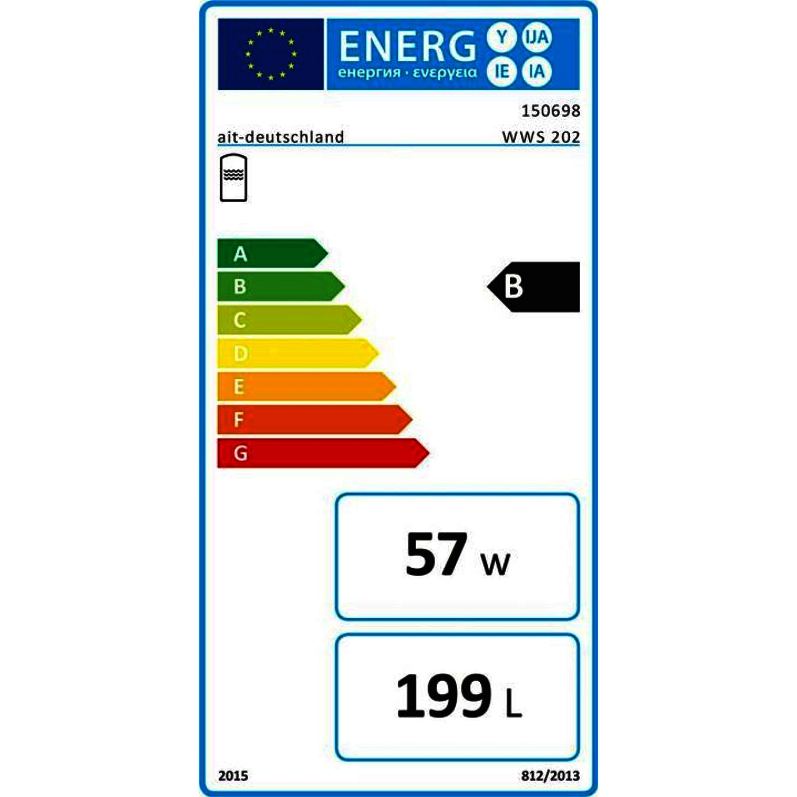 alpha innotec Brauchwarmwasserspeicher WWS 202 200 Liter
