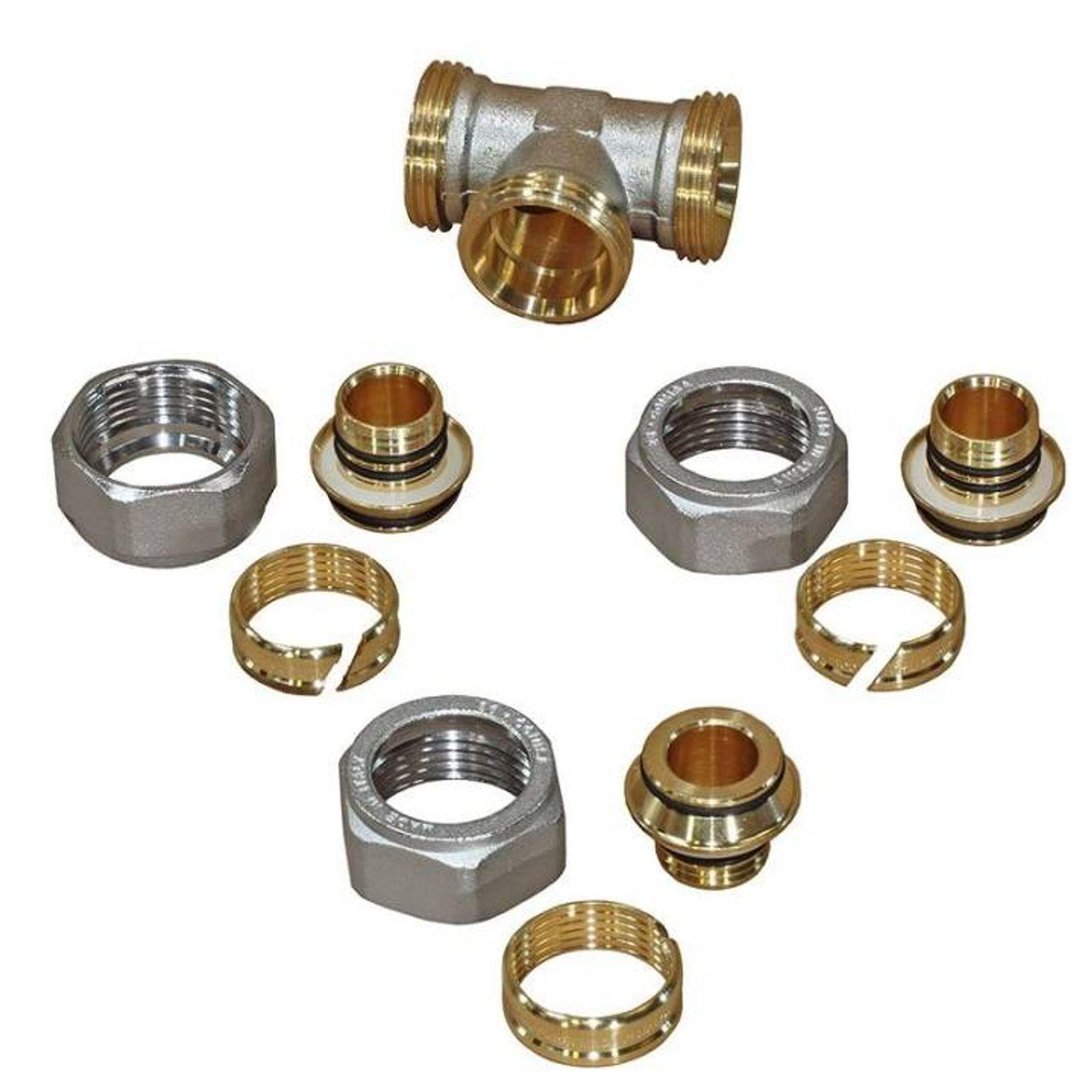 Rohrinstallation Klemm-T-Stück 26 x 3 mm für Alu-Verbundrohr
