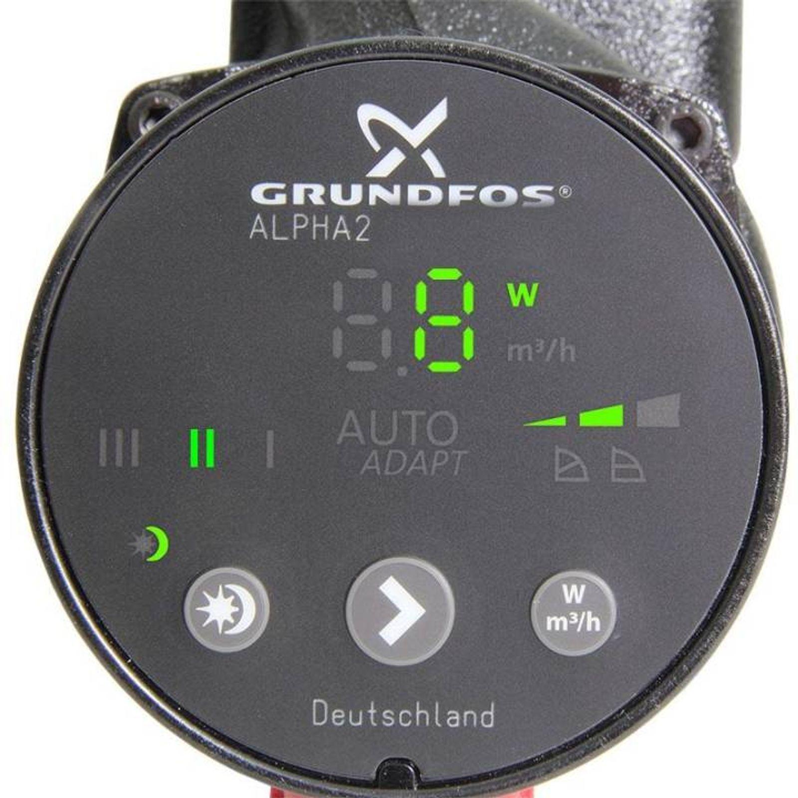 Grundfos Alpha2 Hocheffizienz-Umwälzpumpe 25-60 130 mm