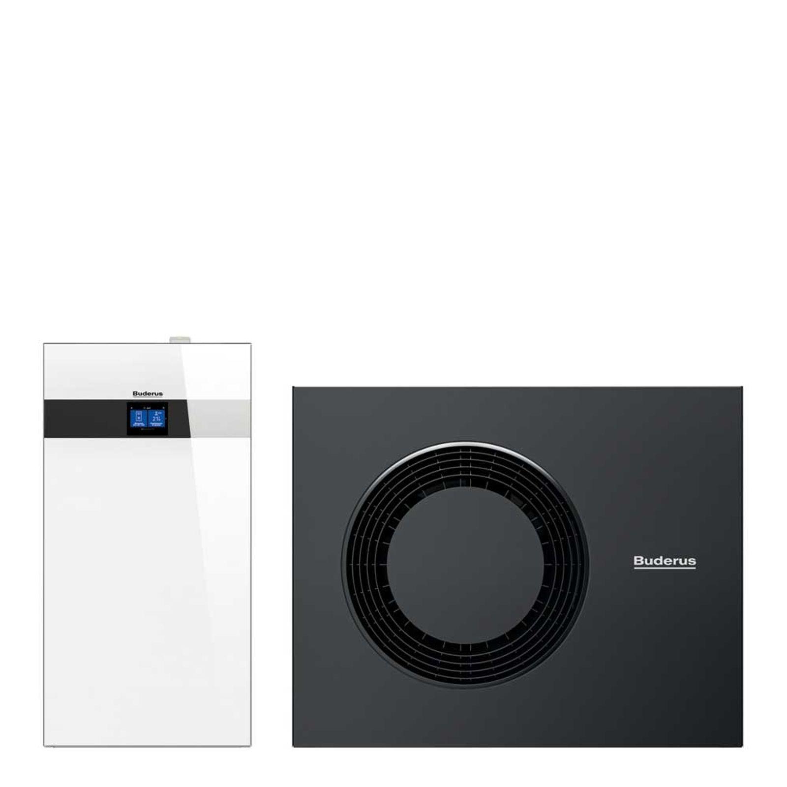 Buderus Luft-Wasser-Wärmepumpe Logaplus M WLW186i-12 AR TP70 weiss