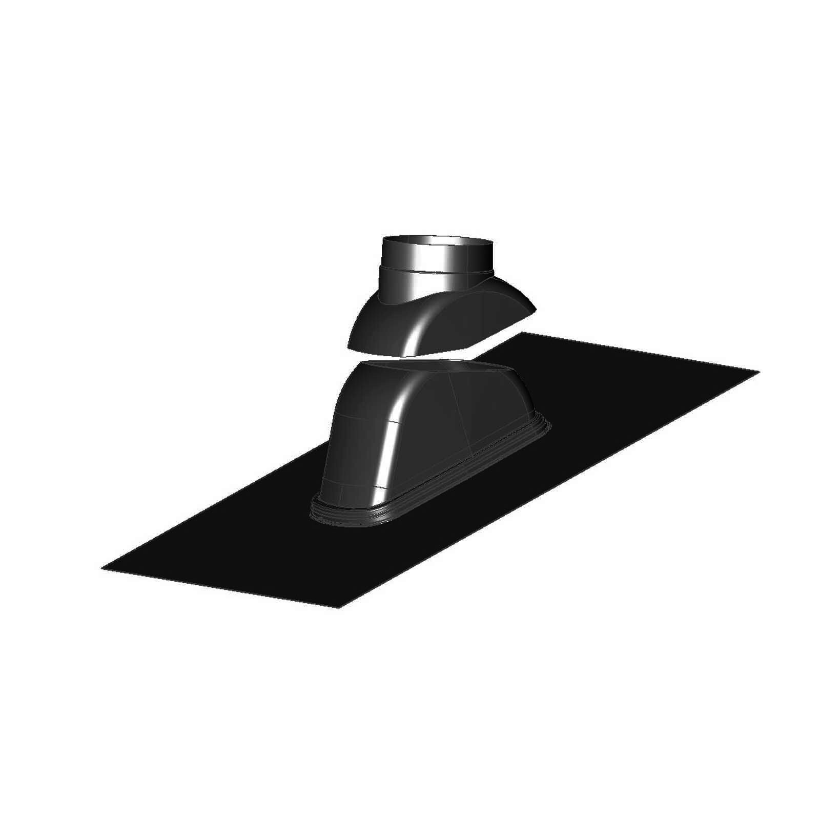 Kermi x-well Universal-Dachpfanne NW 125 für Dachhaube, schwarz