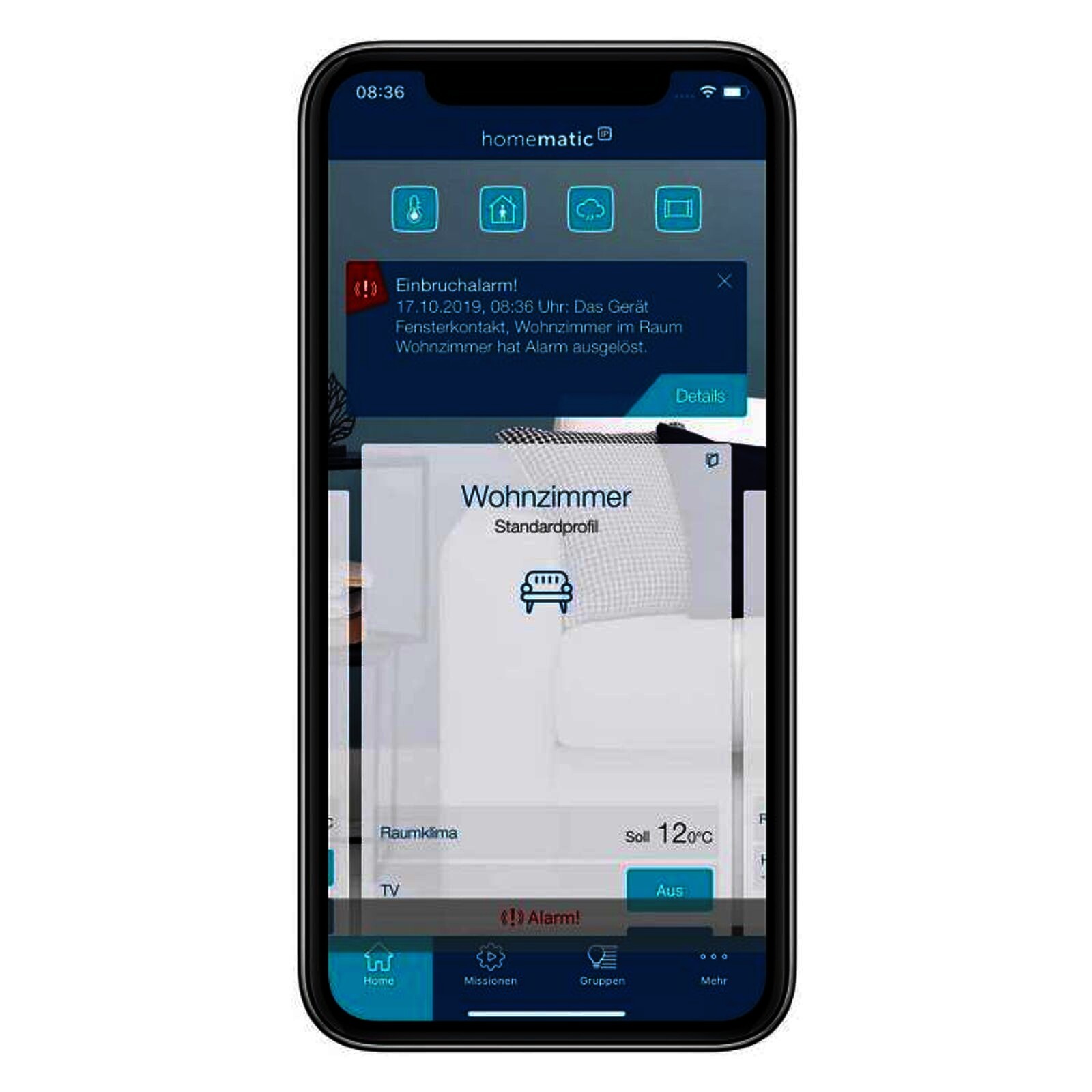 Homematic IP Smart Home Fenster- und Türkontakt HMIP-SWDO-2 - optisch