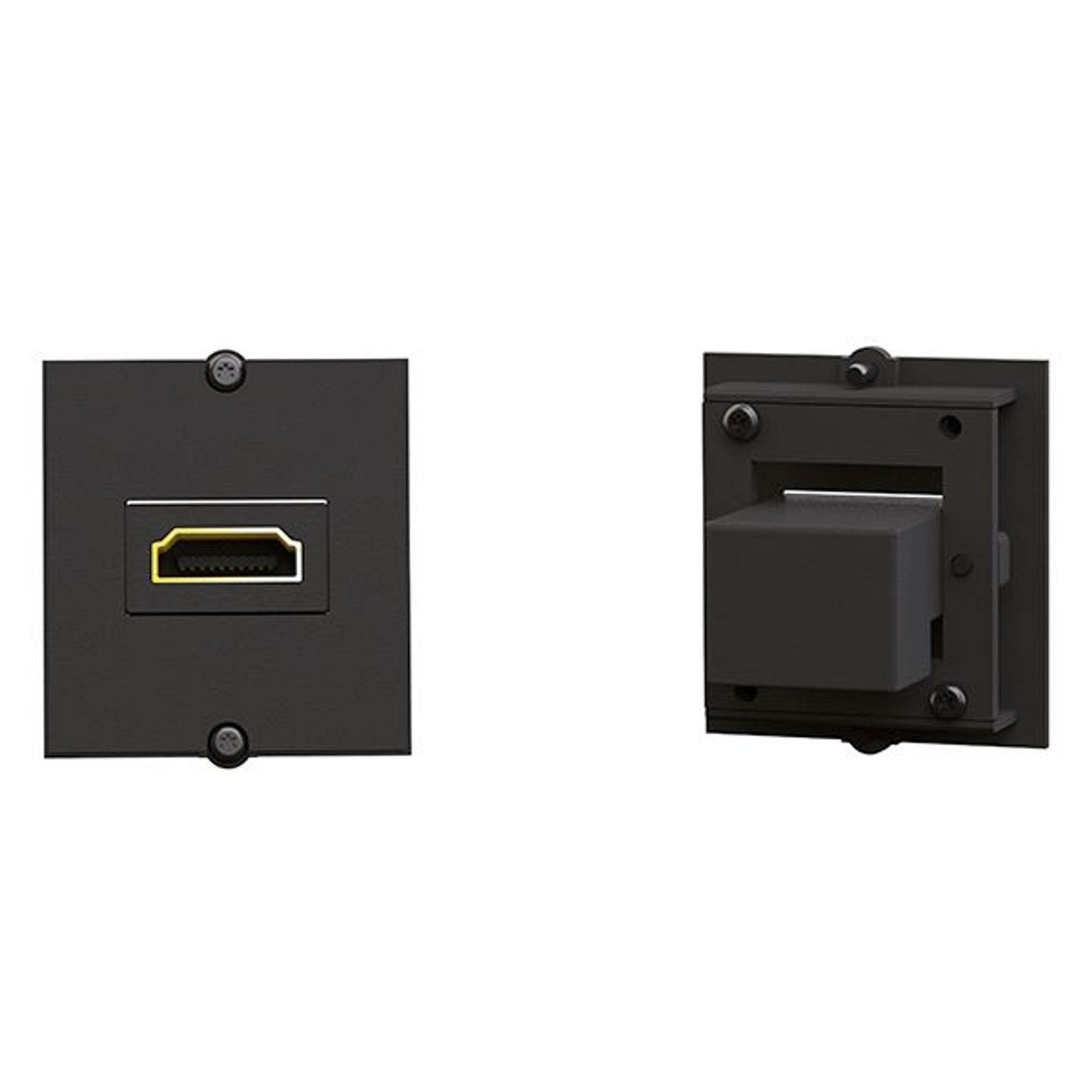 Bachmann Einsatz HDMI 1-fach schwarz mt 917.146 Schraubbef