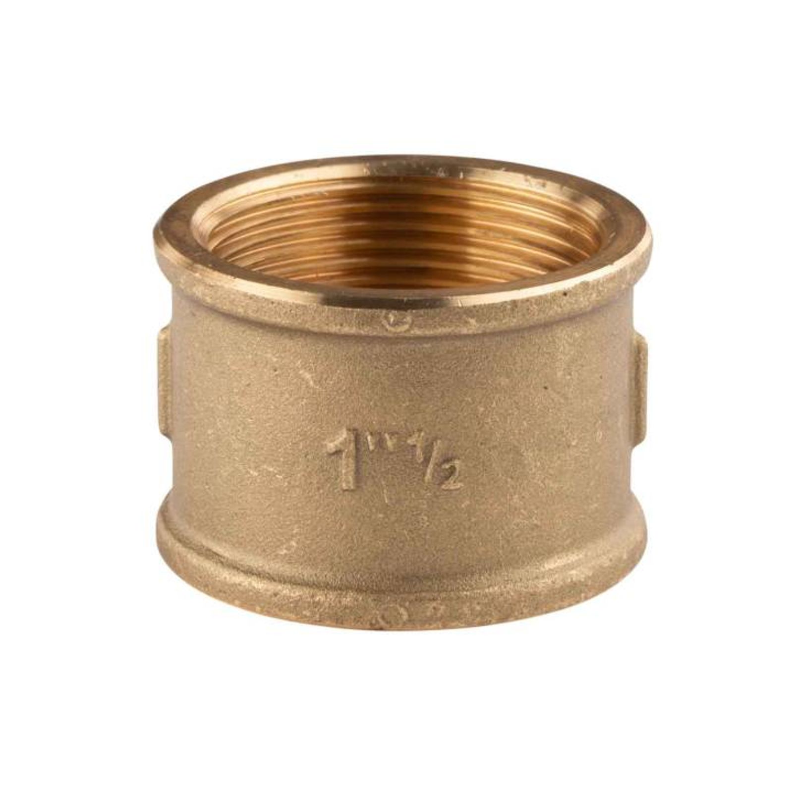 Messing Gewinde-Fitting Muffe 1 1/2"IG - 1 1/2"IG (DN 40) - schwere Ausführung