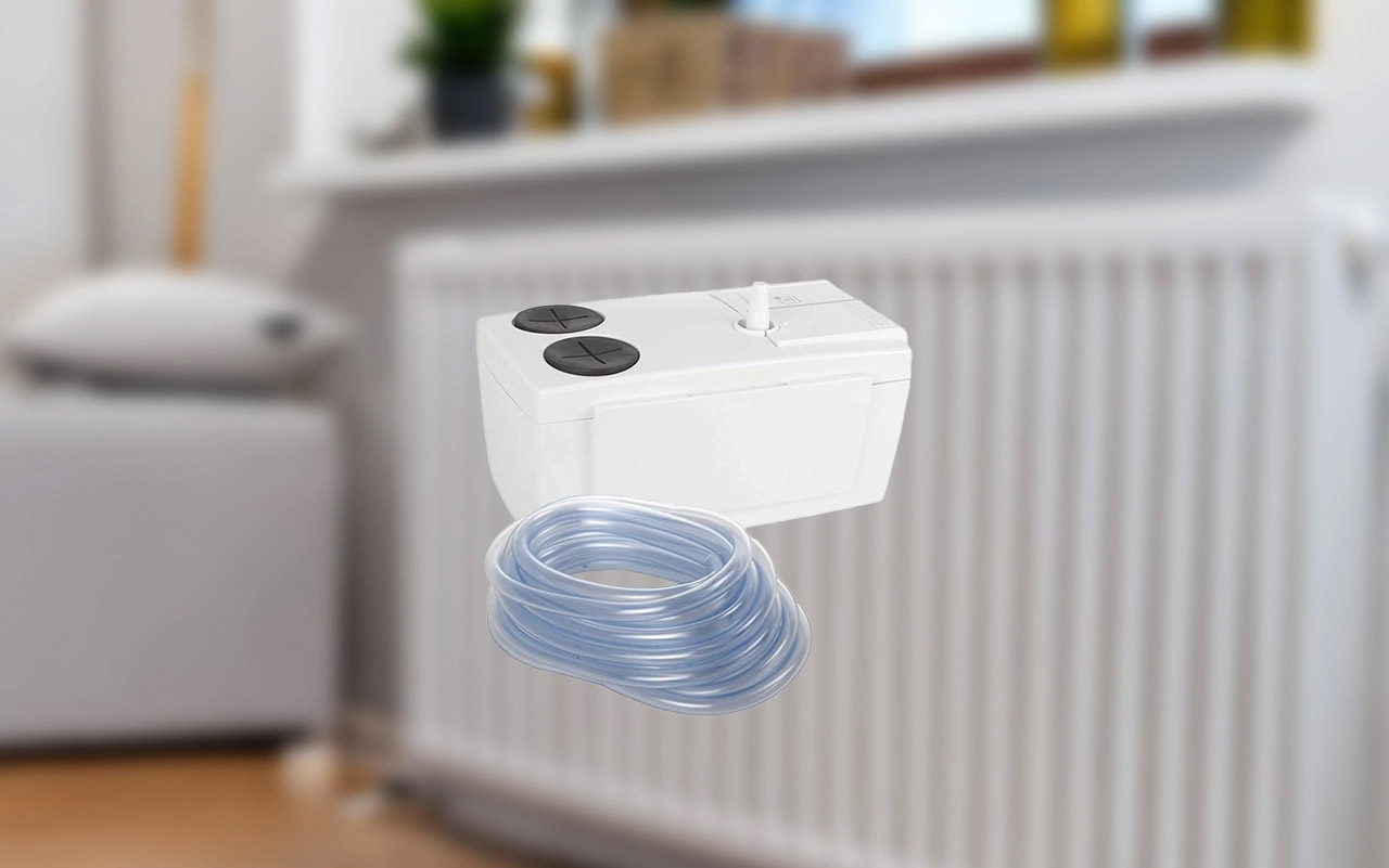 Kondensathebeanlage vor Heizkörper