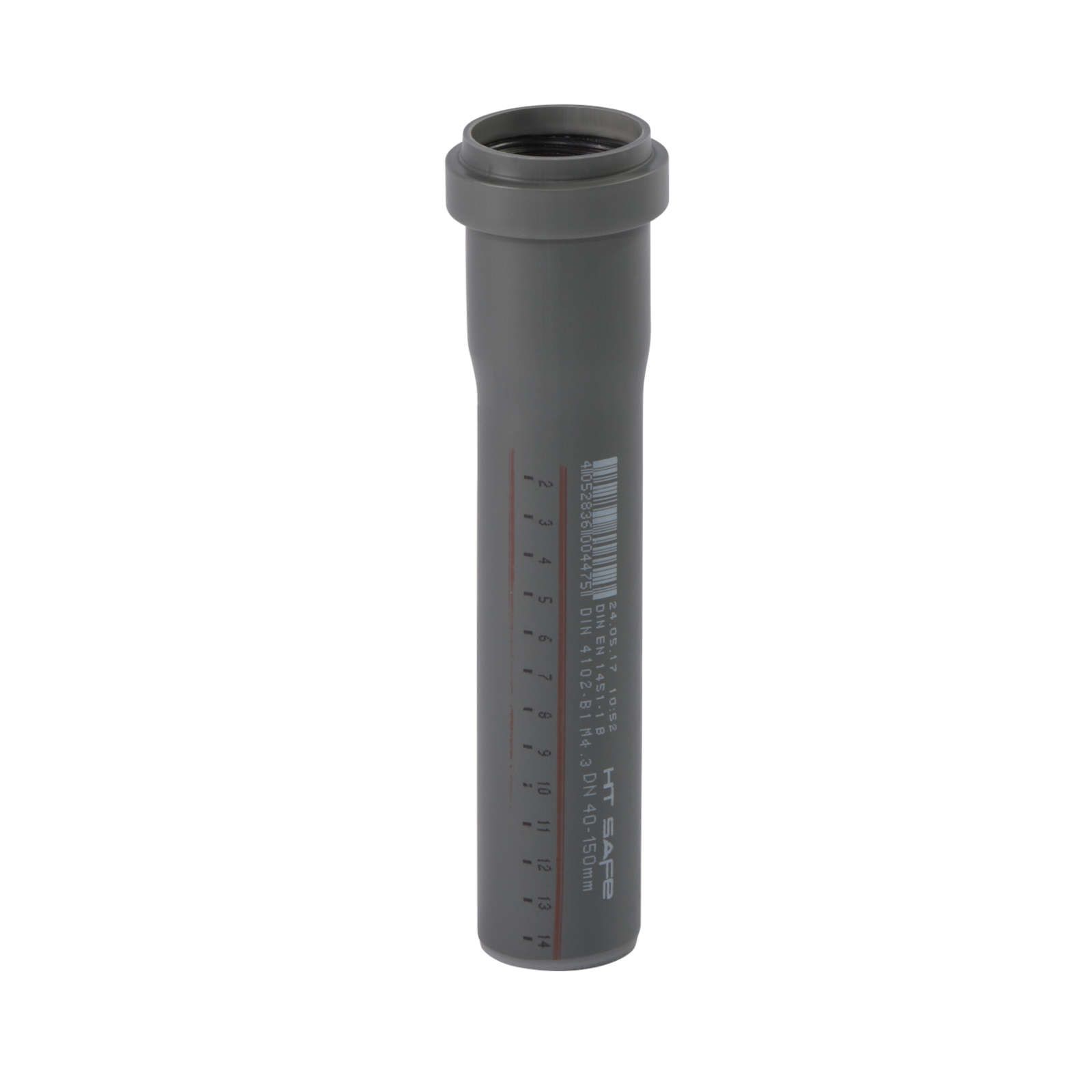HTsafe Rohr mit Muffe DN 40 150 mm
