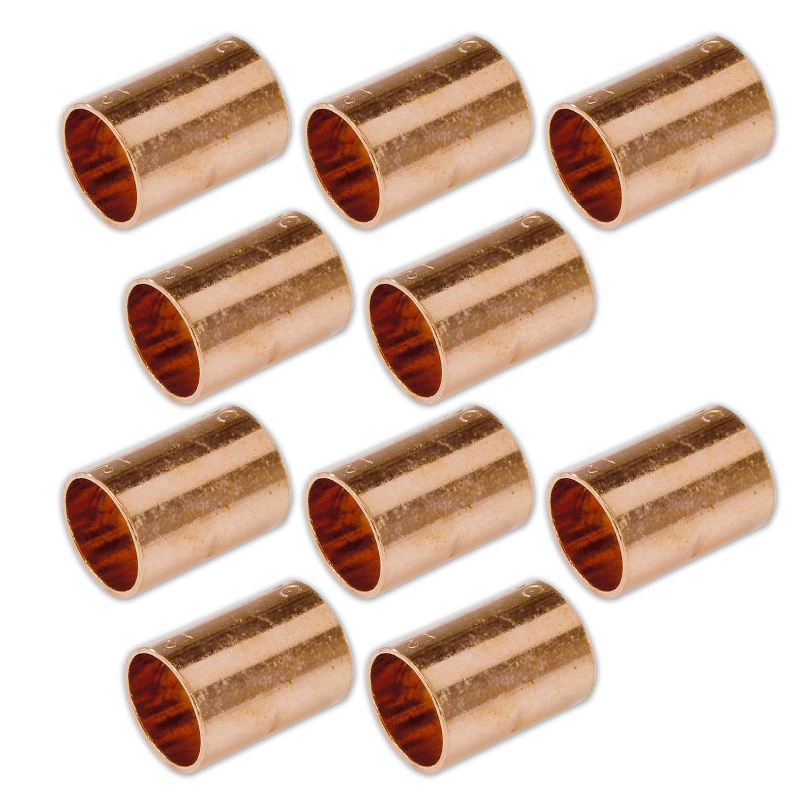 Innenlötmuffe 12 mm aus Kupfer (10 Stück)