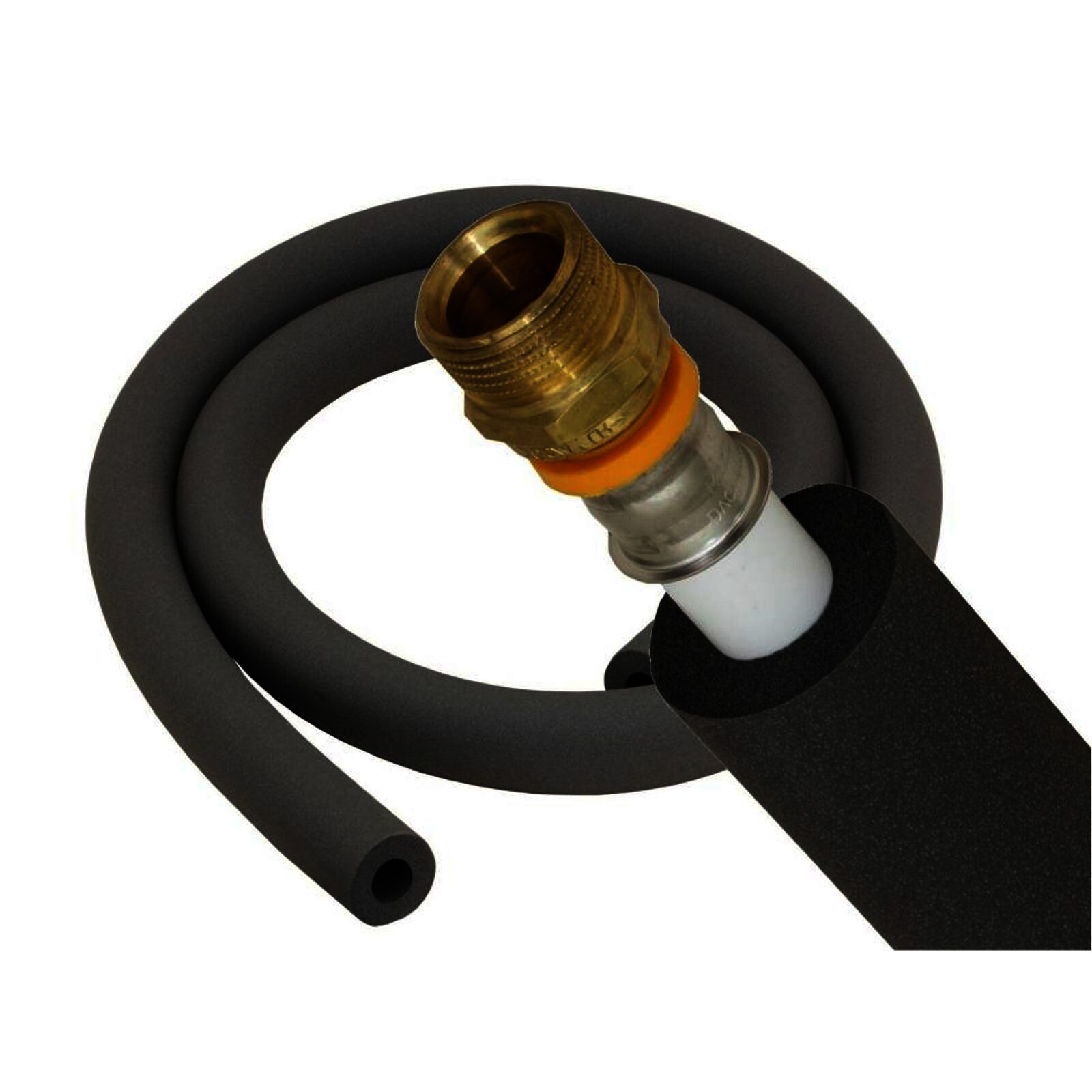 Kautschuk Rohrisolierung Rohrdämmung 50% gemäß GEG/EnEV 2 Meter 28 x 19 mm