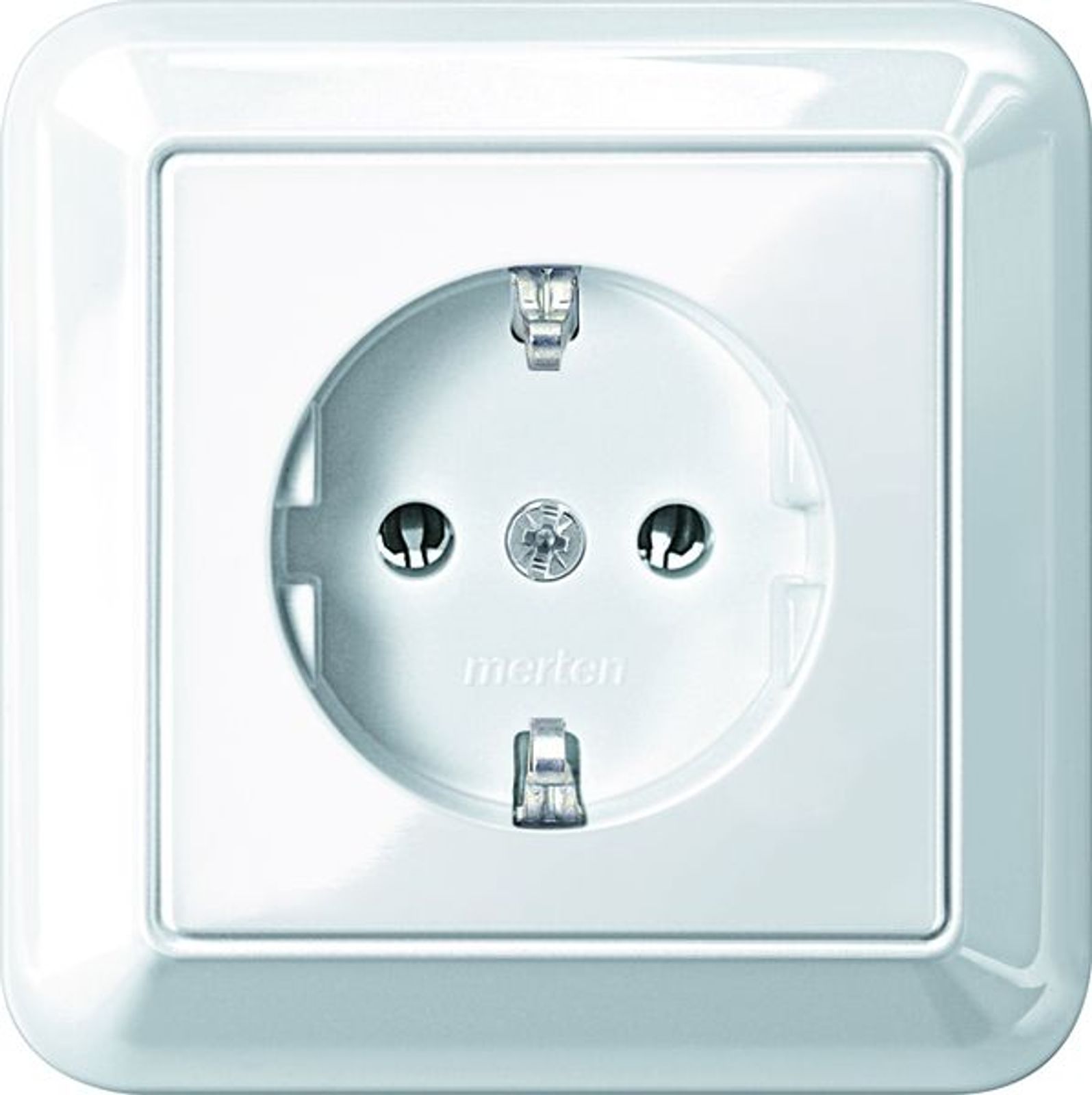 Merten Steckdose 1-fach polarweiß glänzend UP IP20 ATELIER-M MEG2301-1219