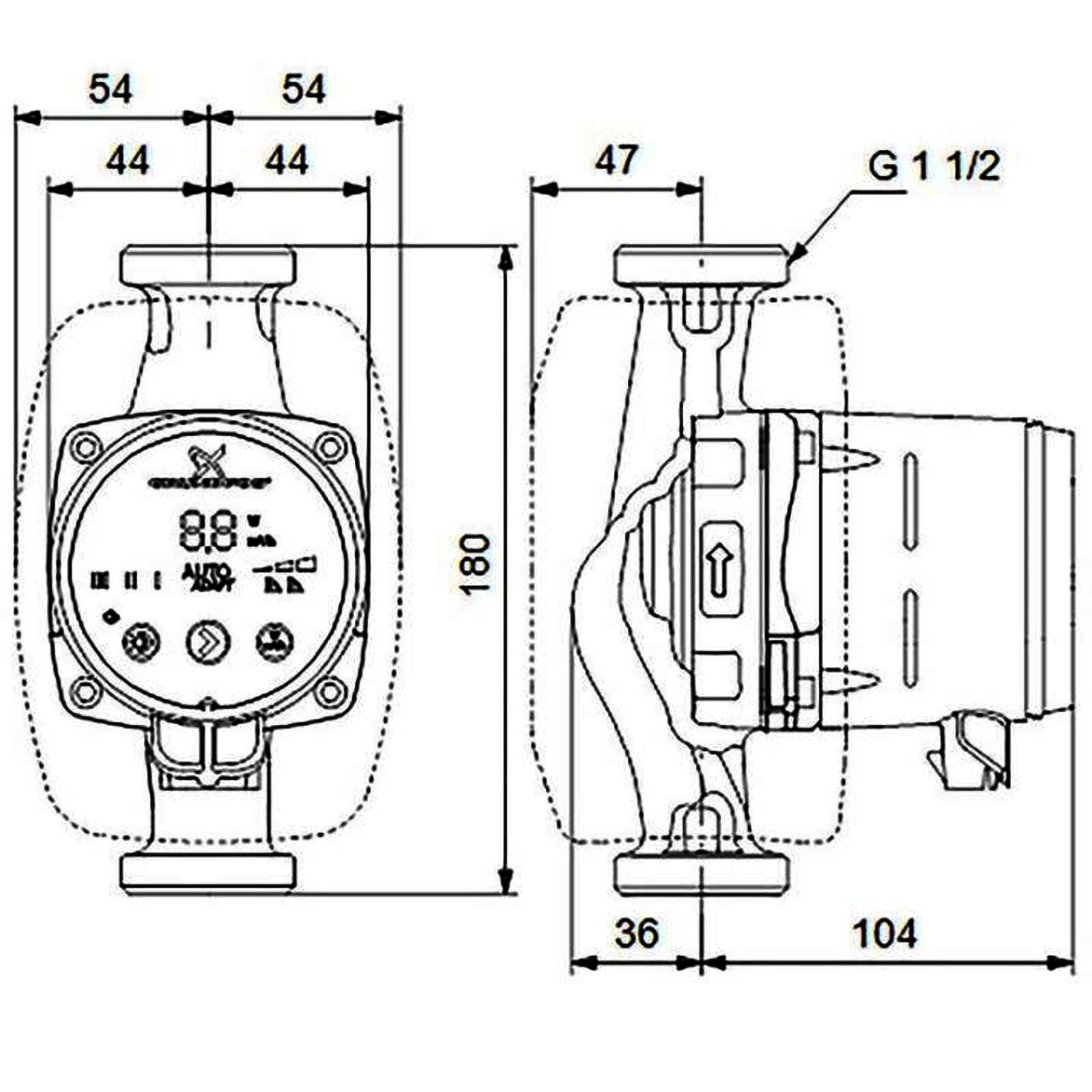 Grundfos Alpha2 Hocheffizienz-Umwälzpumpe 25-80 180 mm