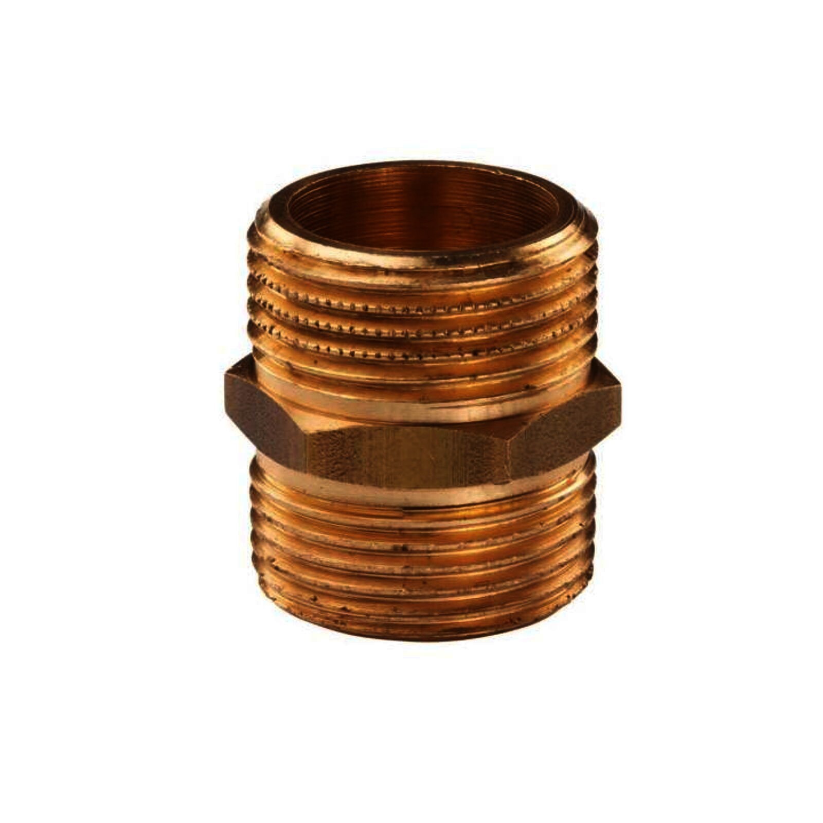 Messing Gewinde-Fitting Doppelnippel 3/4"AG - 3/4"AG (DN 20) - schwere Ausführung