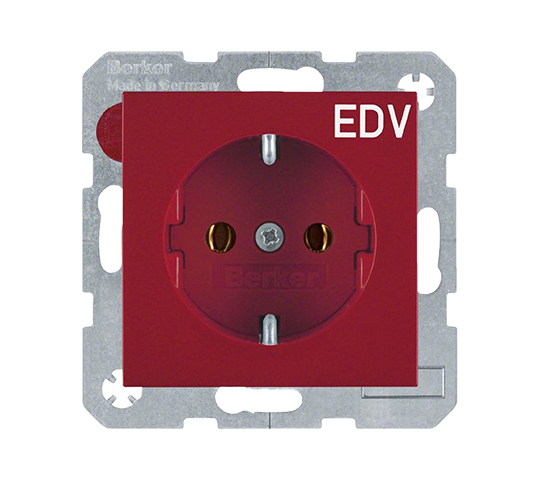 Rote EDV Steckdose
