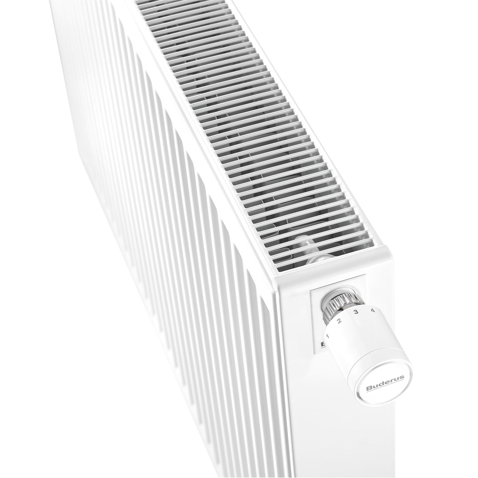 Buderus VC-Profil.2 Logatrend Flachheizkörper Typ 22, 500 x 1400 mm, Ausführung FMS, mit Stopfen, Anschluss rechts