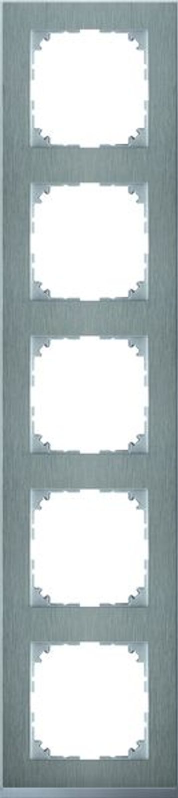 Merten Rahmen 5-fach Edelstahl/alu mit Metall M-Pure Decor MEG4050-3646 für GEB-K