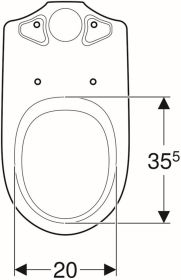 Geberit Renova Stand-WC für AP-SPK aufge Abgang horizontal, weiß