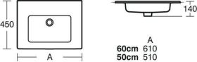 Ideal Standard Waschtisch/Möbel-Paket Eu 610x450x565mm Weiß / Lava Grau Dekor