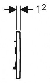 GEBERIT Betätigungsplatte SIGMA30 für 2-Mengen-Spülung, weiss / glanzchrom