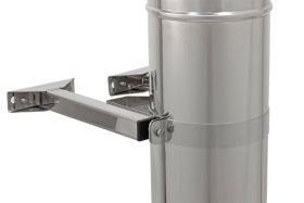 Schornstein Verlängerung Wandbefestigung bis 500 mm Typ L3  Edelstahl DW DN 100