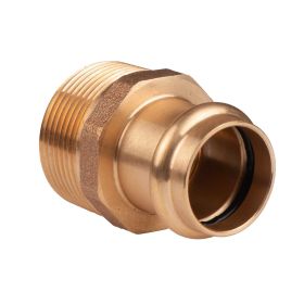 Kupfer Pressfitting Übergang aus Rotguss 28 mm - 1 1/4" AG V+M-Kontur DVGW