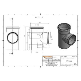 HTsafeEA Abzweig DN/OD 125/110 87,5 Grad