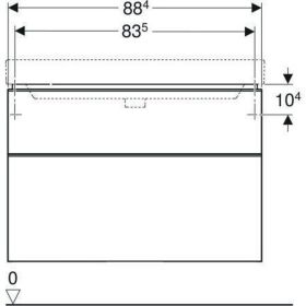 Geberit Smyle Square US für WT, m. 2 Sch 88,4x61,7x47cm, weiß