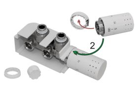 Simplex Design Anschlussarmatur / Multiblock-Set - Anschluss links