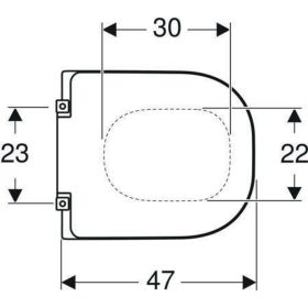 Geberit Renova Comfort WC-Sitz, barriere eckiges Design, weiß