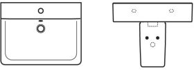 Ideal Standard Handwaschbecken Connect C m.Ül., 400x360x160mm, Weiß