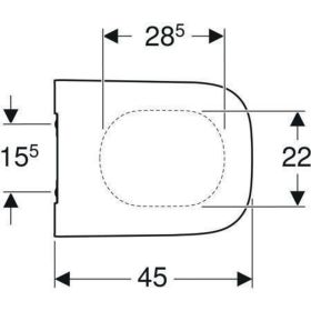 Geberit Smyle Square WC-Sitz, schmales D mit Absenkautomatik, Quick Release, weiß