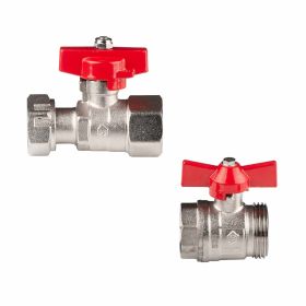 Kugelhahn Abgleich-Anschluss-Set horizontal DN 15