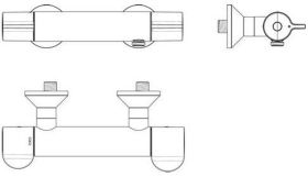 Ideal Standard Brausethermostat AP Cerap gesamte Ausld. 115-133mm Chrom