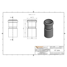 HTsafeAM Aufsteckmuffe mit Manschette DN 110