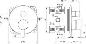 Ideal Standard Badearmatur UP Ceraline,