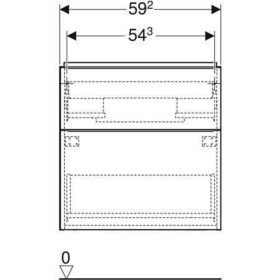 Geberit iCon Unterschrank für WT, 2 Schu 59,2x61,5x47,6cm, lava