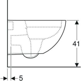 Geberit Acanto Wand-WC Tiefspüler geschlossene Form, Rimfree, weiß