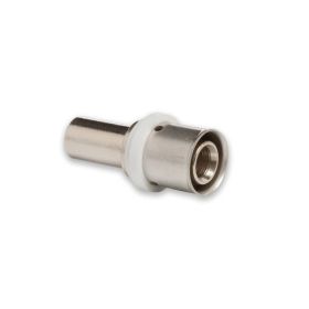 Selfio-Press Aluverbund Pressfitting  Übergang Kupferrohr 20 x 2 mm - 15 mm (Pressanschluss) vernickelt TH + U Kontur