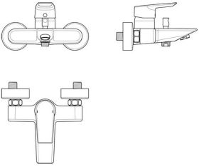 Ideal Standard Badearmatur AP Tesi, Ausl Chrom